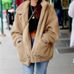 I.AM.GIA Pixie Teddy Coat Oversized Jacket Sherpa Size XS